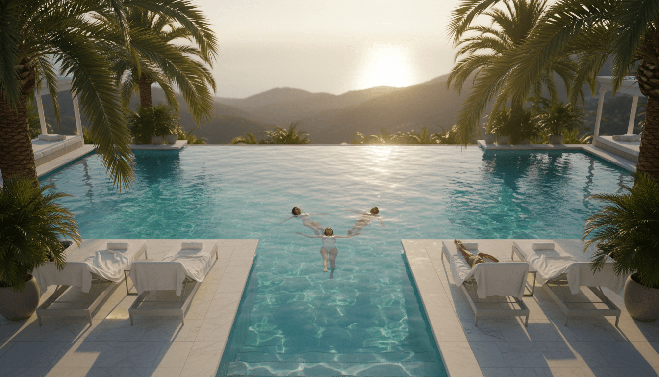 Quiet pool at adults-only Jamaican resort
